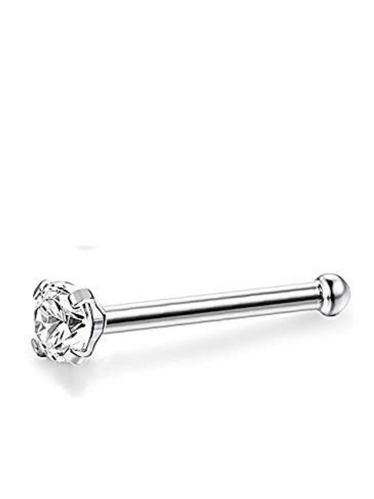 Silver And More Nase Piercing aus Silber Weiß