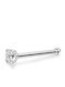 Silver And More Nase Piercing aus Silber Weiß
