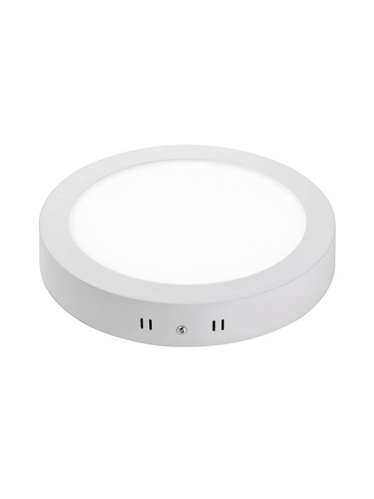 Lumină Rotundă De Tavan Led Smd 24w 2270 Lm Ip20 Cu Posibilitatea De Alegere A Trei Culori 3cct Alb Milena Alb 016-083-0024-w