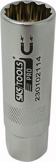 Priză Bujiu Magnetic Poligonal 14 Mm 3/8 Sks Tools 230102114