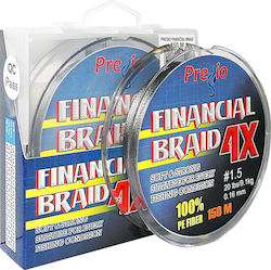 Νημα Pregio Financial 4x Γκρι 150m 0.22mm