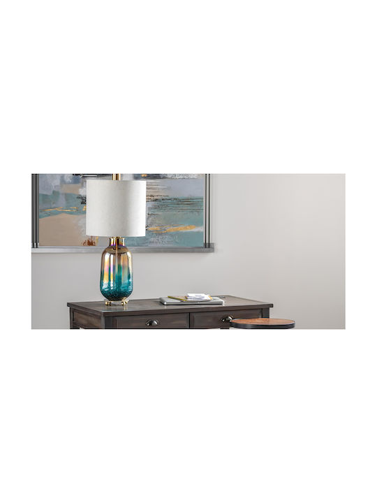 Glass Table Lamp Vega Iridescent 1440 27x27x50h