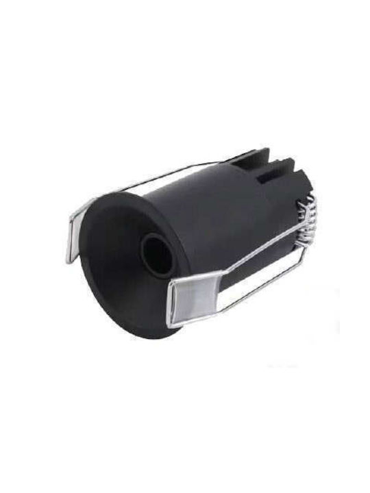 Inlight Μεταλλικό Χωνευτό Σποτ Μαύρο 4.1x4.1εκ.