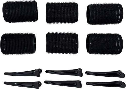 Beauty Salon Hair Rollers In Black Colour 6 Pieces