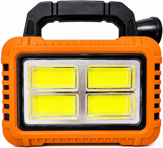 Слънчева Преносима LED Лампа 50w Акумулаторен Фенер Type-c Usb Output 3600mah Ip44 Оранжева 19.6x14.1x6.1cm Hb-8678s