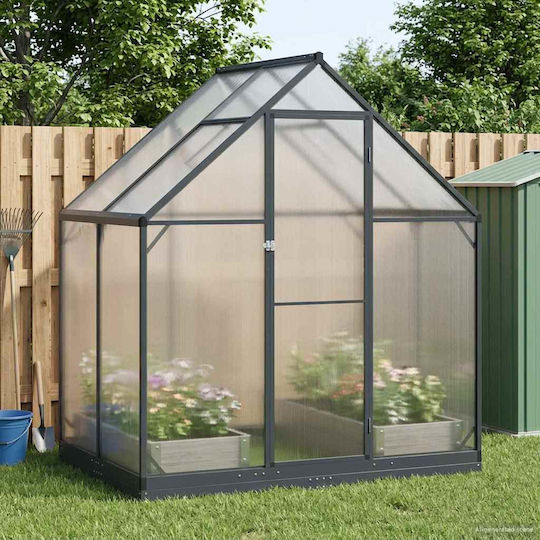 Garden Greenhouse Door Anthracite 183.5 x 123 x 207 cm 42036859 Anthracite