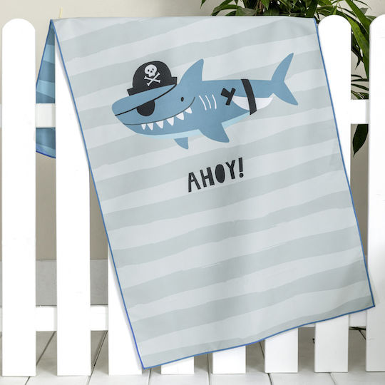 Kinder-Strandtuch Ahoy Microfaser Doppelseitig 70x140cm Nima
