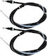 Vw Bora 98-05 Handbremsseil 1j0609721ac + 1j0609721ad 2 Stück Set