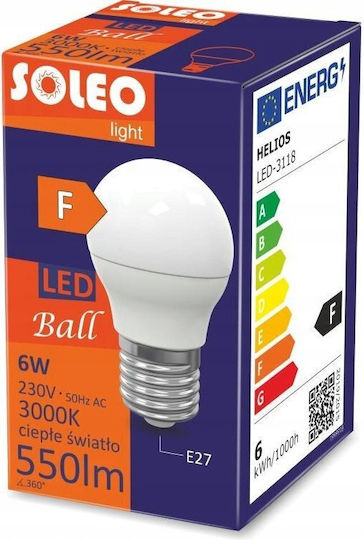 Helios LED Bulb 6W For E27 Socket And P45 Shape Warm White 550lm