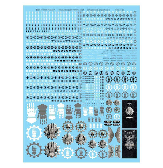 Horus Heresy Iron Hands Legion Transfer Sheet