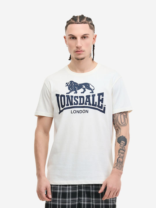 Lonsdale Logo T-shirt Εκρού