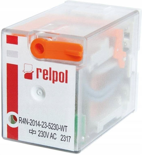 Releu Industrial 4p 230v Ac Agni R4n-2014-23-5230-wt A00003
