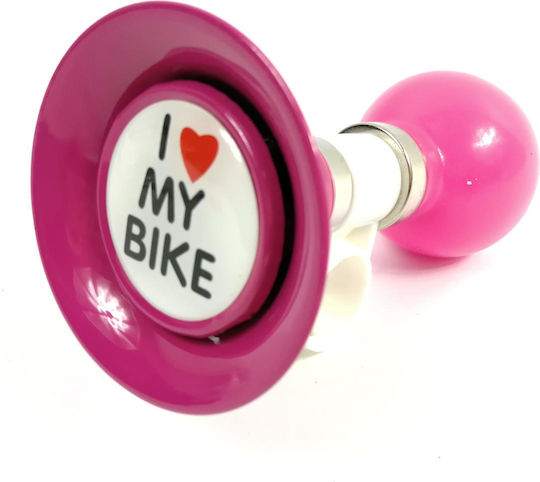 Saks Pink Bicycle Horn I Love My Bike