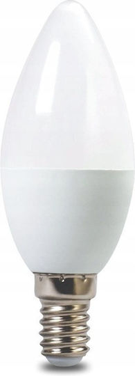 Helios Λάμπα LED 6W για Ντουί E14 και Σχήμα C37 Θερμό Λευκό 550lm