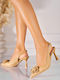 Pumps mit Hochem Absatz Khaki