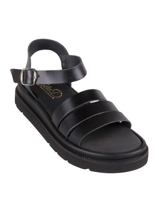 Silia D Δερμάτινα Γυναικεία Σανδάλια Flatforms ...
