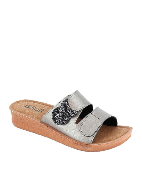 B-Soft B-Soft Flache Sandalen Für Damen Grau