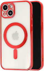 Husă Magsafe Apple iPhone 14 Protecție Cameră Full Tpu Margini Colorate Electroplacate Magnetic Încărcare Wireless Flippy Roșie Husă Magsafe Apple iPhone 14 Protecție Cameră Full Tpu Margini Colorate Electroplacate Magnetic Încărcare Wireless Flippy Roșie