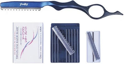 Ysaky Fazy Hair Razor Ξυράφι Μαλλιών Μπλε + 10 Λάμες 507208