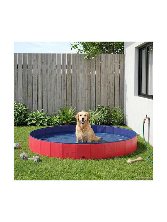 vidaXL Dog Pool 38cm Red 1 Piece