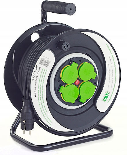 Els Elektrotechnika Verlängerungskabel 25m Ow3*1.5 4x230v Ip44 T Kunststofftank Fester Panel