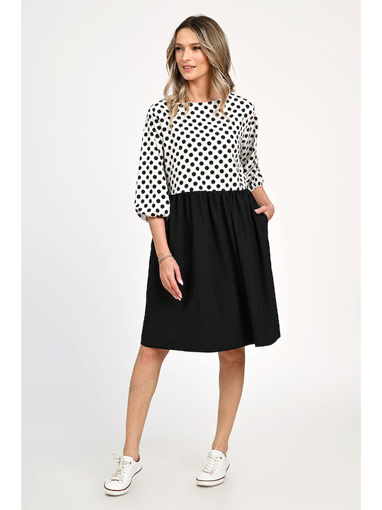 Eranthe Φόρεμα All day White/black