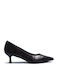 Pointed Toe Heels with Low Heel Brown