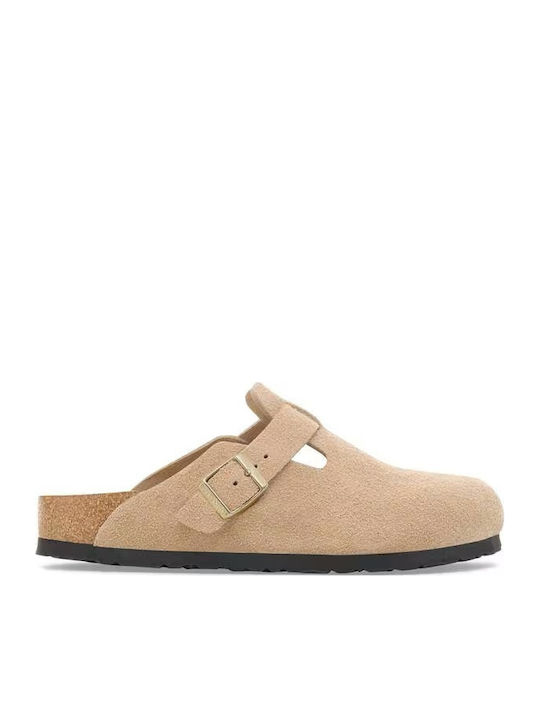 Birkenstock Boston Кожени Зимни Дамски Пантофи ...