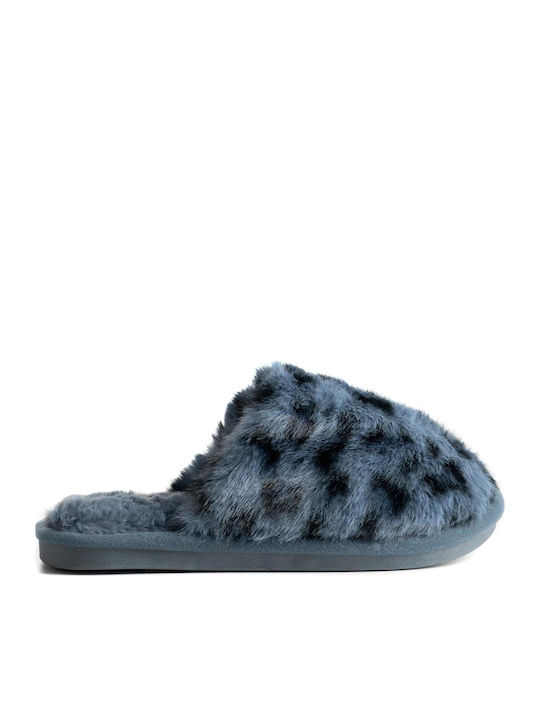 Jomix Anatomic Women's Slippers with Fur Blue