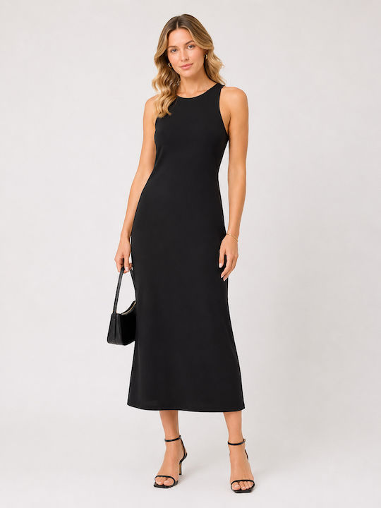 Summer Midi Evening Black Dress
