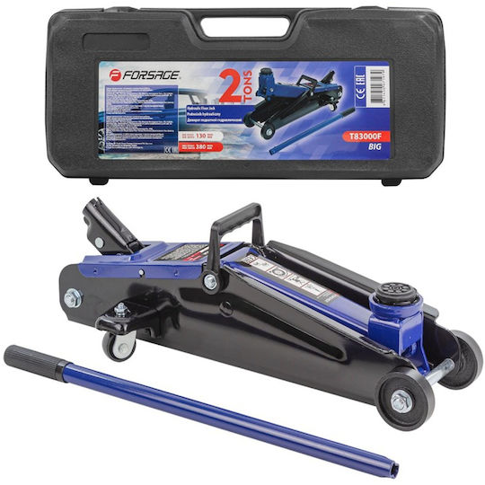 Cric Hidraulic 2 Tone Tip «broască» Valiză + Cauciuc
