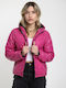Leather Women's Jacket for Winter Fuchsia