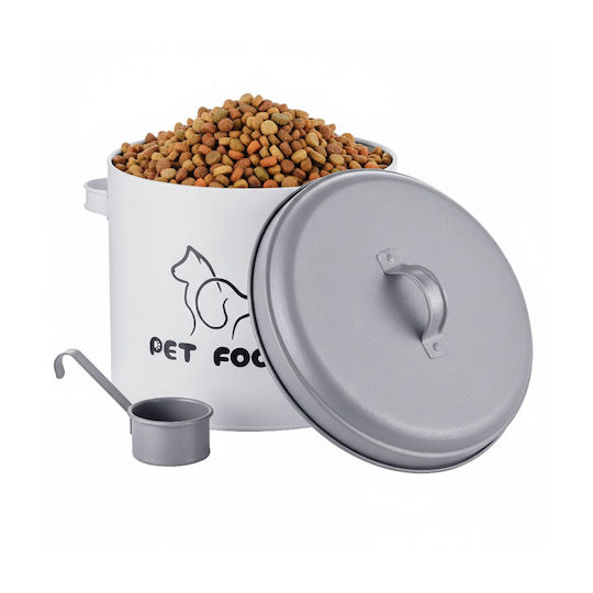 Relaxdays Recipient de Stocare a Alimentelor 5l 26cm în Culoare Albă