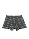 Men's Black Boxer With Printed