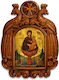 Life-Giving Spring Wooden Carved Eagle Icon 39cm