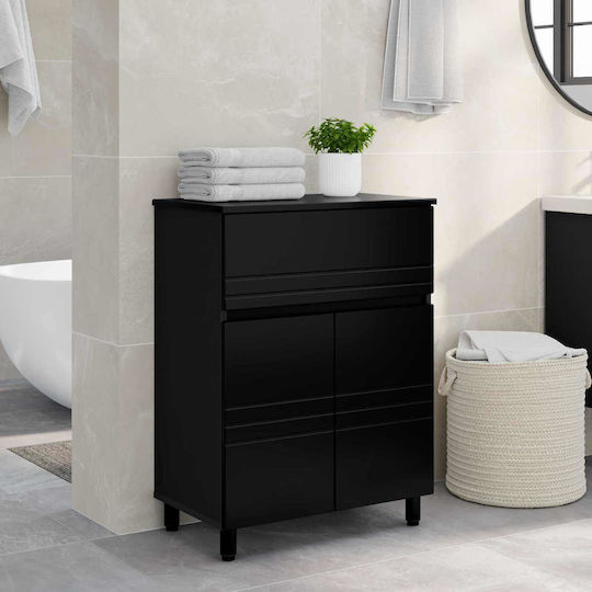 vidaXL Bathroom Vanity Unit Without Sink M60xB35xH80cm Black