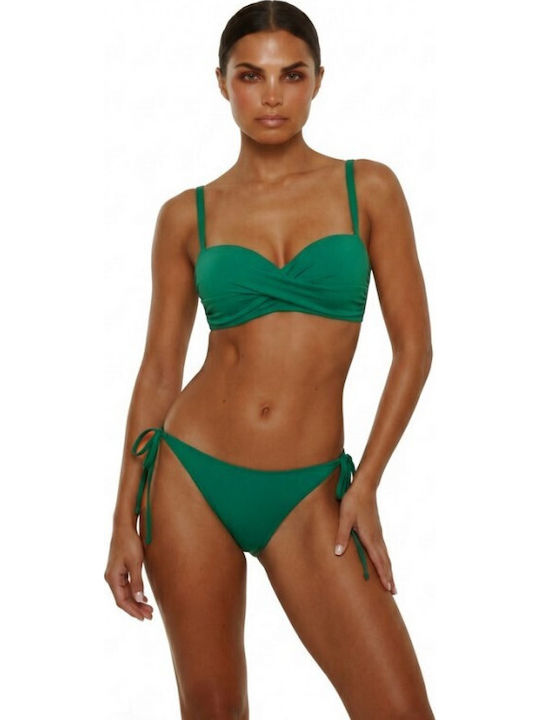 Bluepoint Top Strapless Bikini Top Green