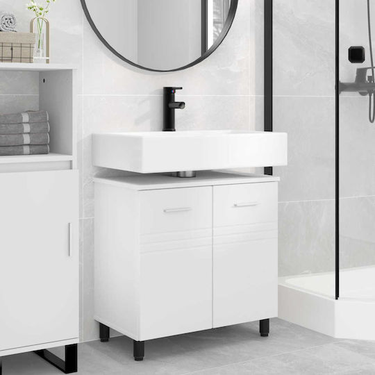 vidaXL Баня Масa Без Смесител М60xД35xВ60см Бял