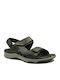 Leather Men's Sandals in Black Color