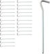 Set 24 Cuiere Pentru Cort Argintii 18x3.5x0.6cm