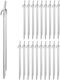 Set 20 Tent Pegs Relaxdays Galvanized Steel Silver 30x2.5x2cm