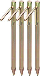 Relaxdays Set 4 Xl Tent Pegs Gold 30.5x1.5x9 Cm