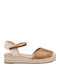 Anatomische Damenplattformen in Stil Espadrilles Goldene