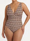 One Piece Swimsuit for Large Bust Brown
