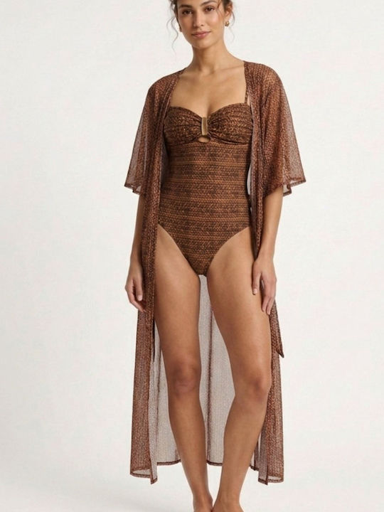 U-wear Καφτάνι Παραλίας Πορτοκαλί