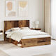 vidaXL Wooden Brown Bed Headboard 126.5x100cm