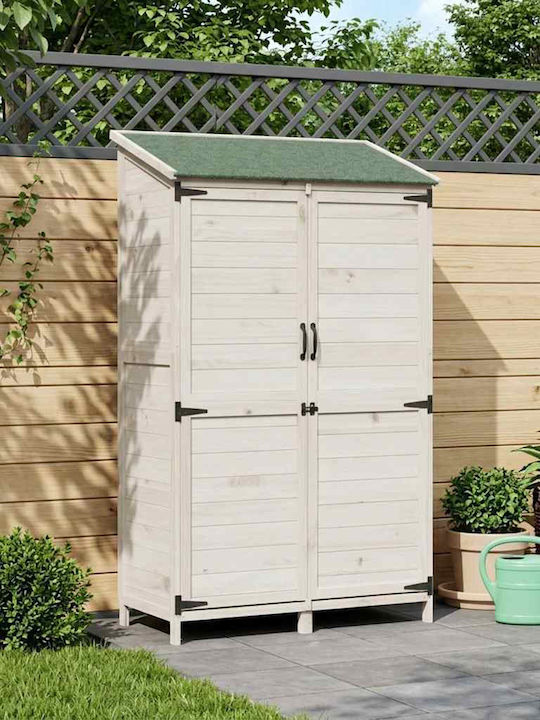 Wooden Garden Shed White M1.065xW0.56xH1.76m