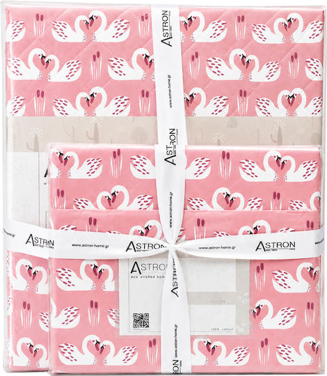 Astron Italy Kinderbettlaken Set Baumwolle Swan Love 170x260cm