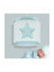 Ango Baby Dreams Einfaches Licht Kinderzimmer-Deckenleuchte aus Kunststoff 15W mit E27-Fassung Blau 26x26cm