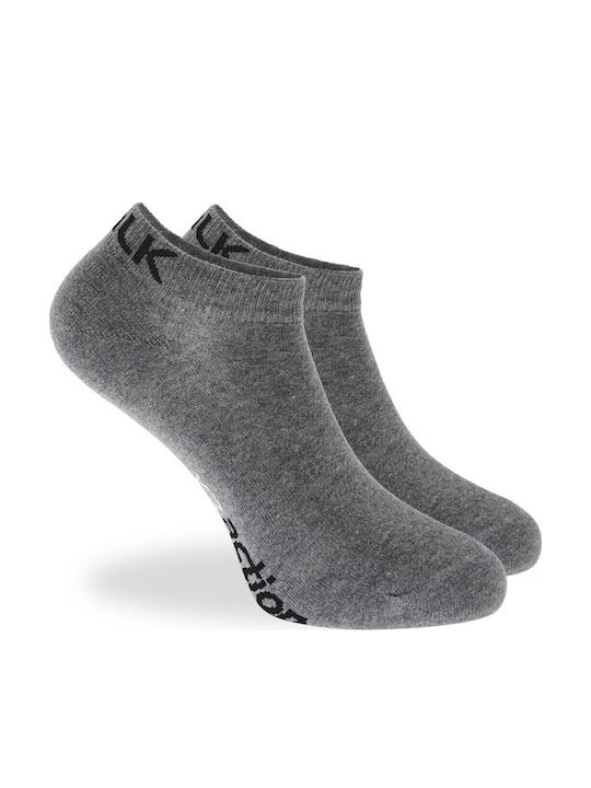 Walk Γυναικείες Μονόχρωμες Κάλτσες Γκρι 3Pack